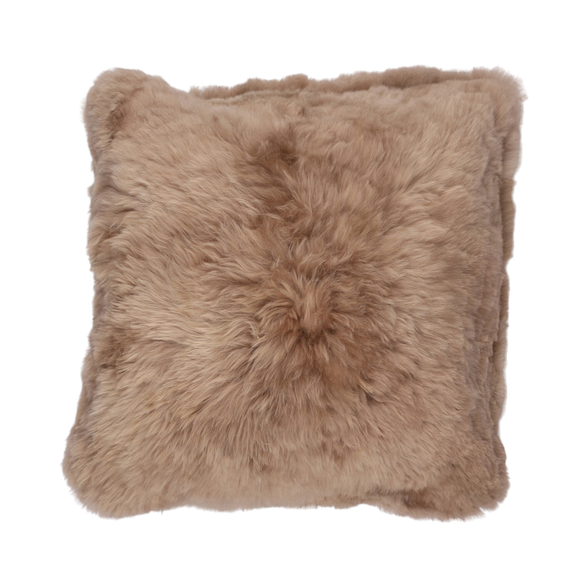 Alpaca Cushion | Doublesided | Short Wool Taupe / 16x16 in