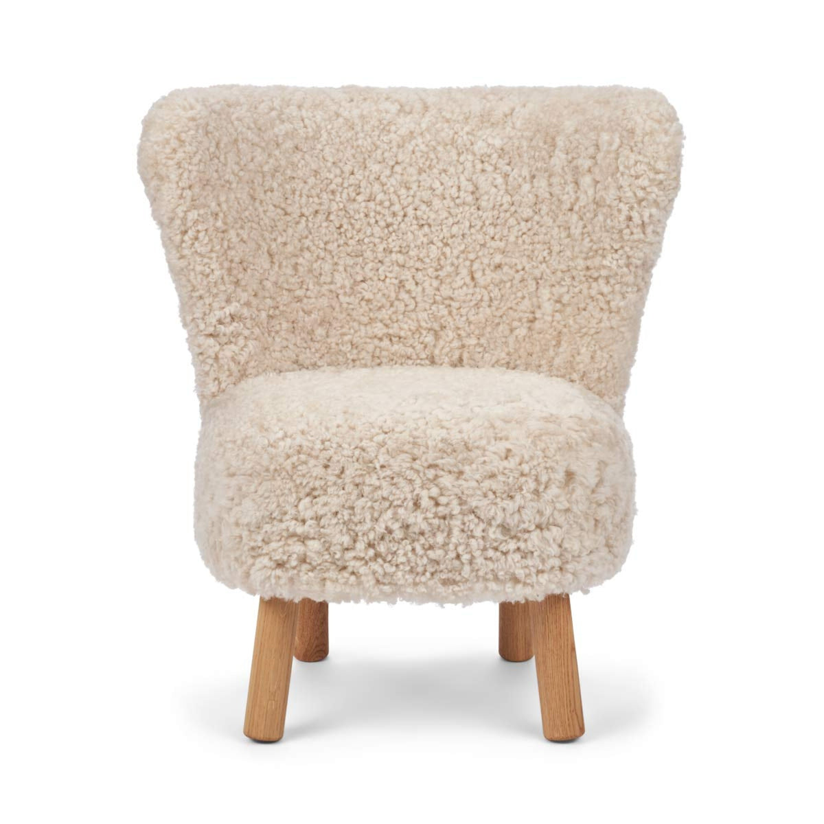 Emma Mini Lounge Chair Pearl / Oak Legs