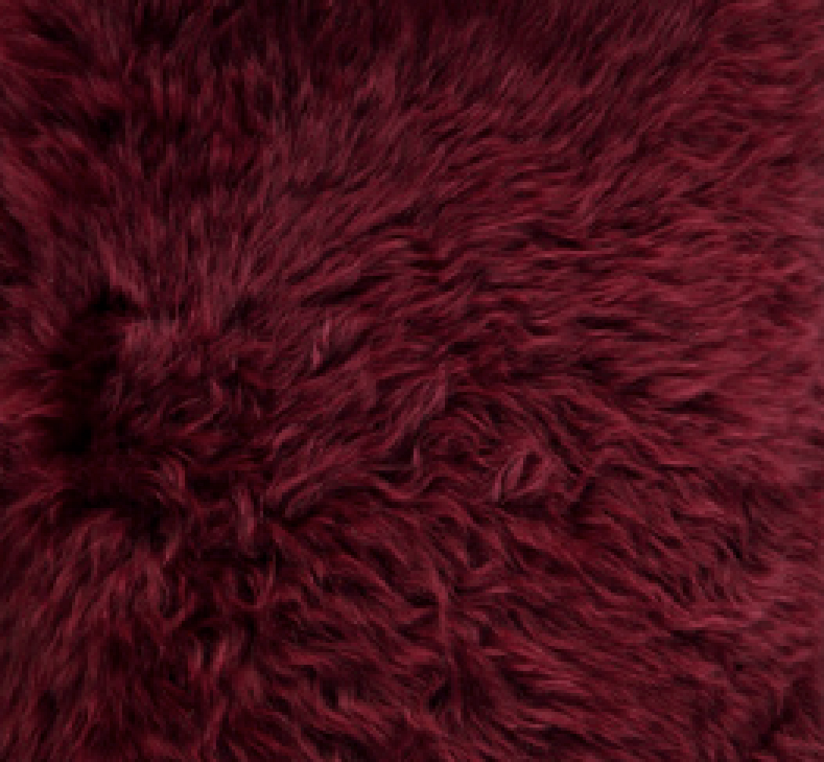 Round Sheepskin Bean Bag | Long Wool | Medium | Large Burgundy / D29x29 in