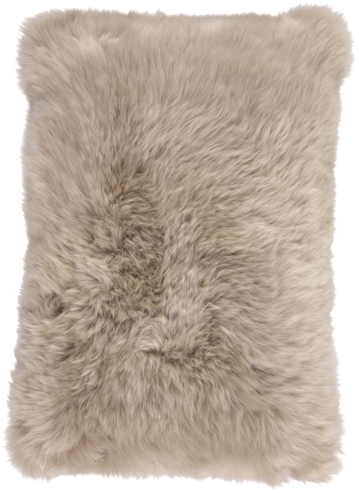 Long-Wool Sheepskin Cushion | 16x24 in Taupe