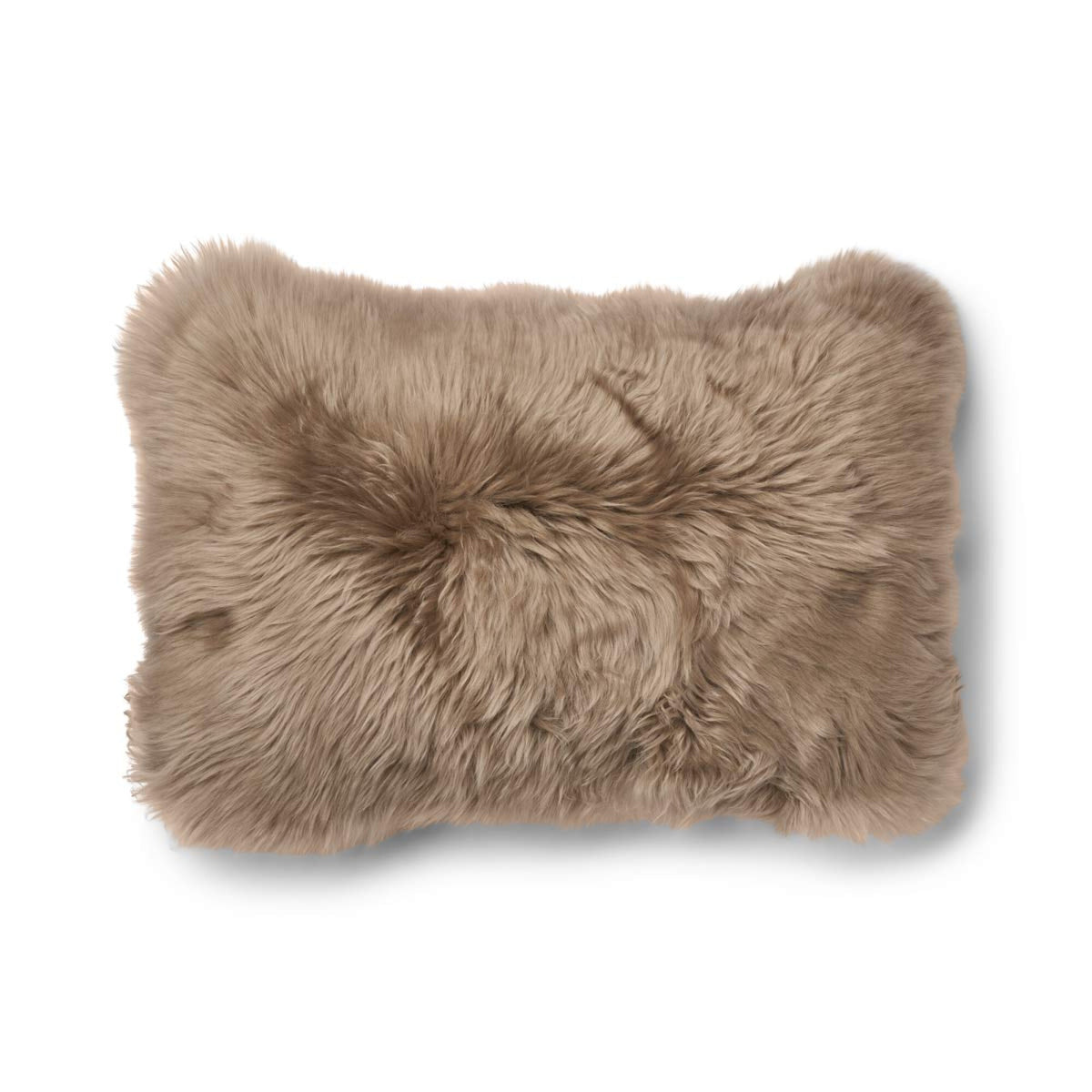 Long-Wool Sheepskin Cushion | 20x20 in | 13x20 in Beige/Taupe / 13x20 in