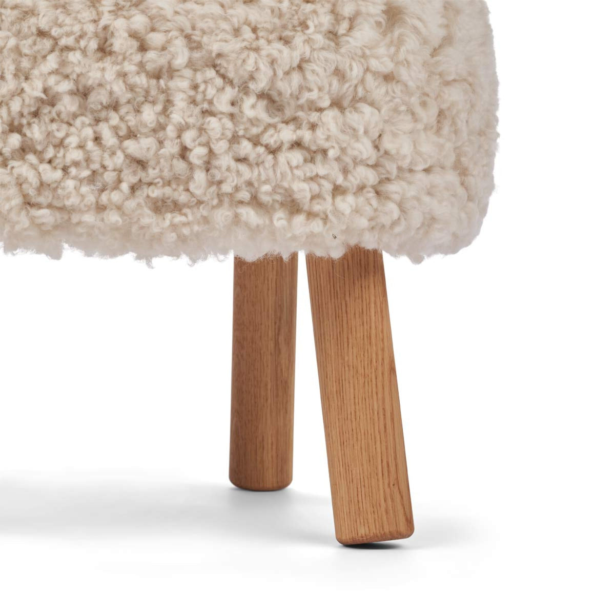 Emma Mini Lounge Chair Pearl / Oak Legs