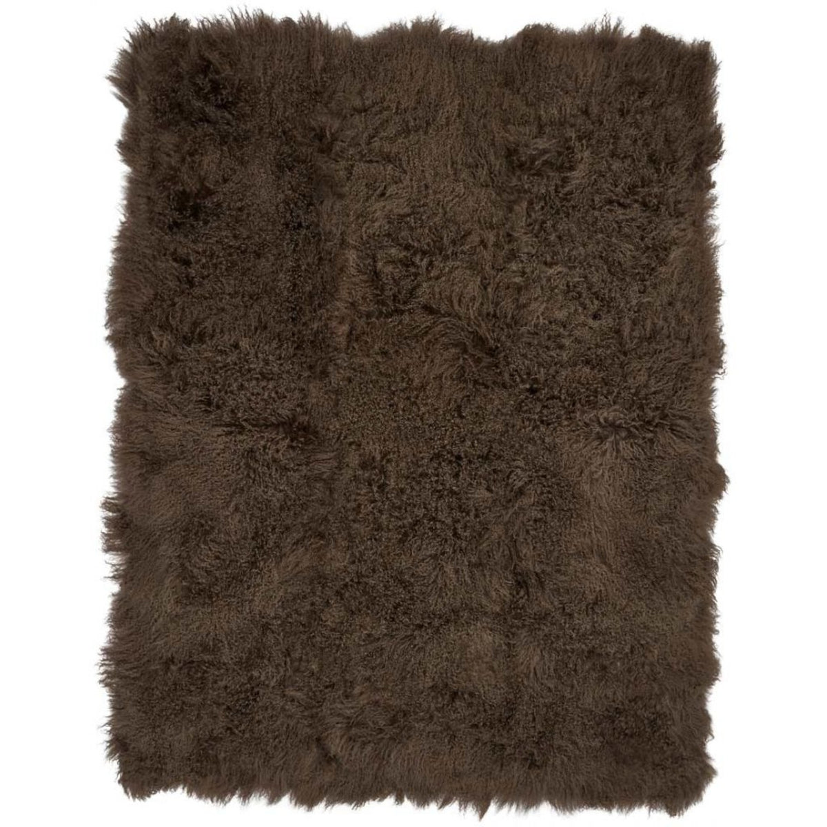 Throw of Curly Sheepskin | 55x71 in Hedge Green