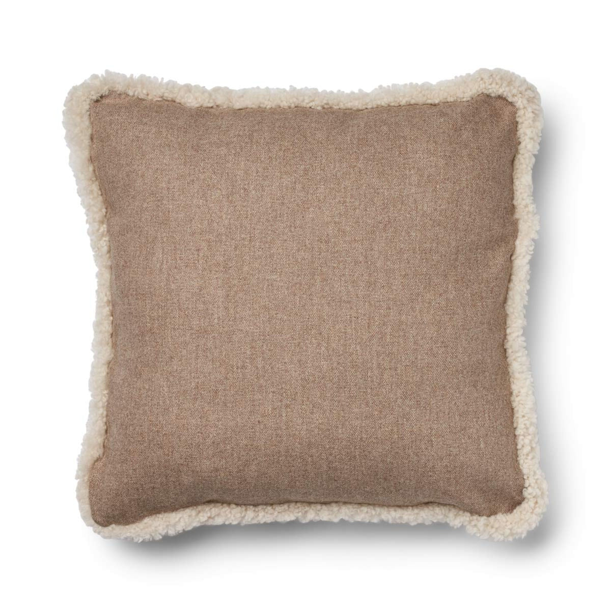 Short-Wool Sheepskin Cushion | SW trim | 20x20 in | 13x20 in