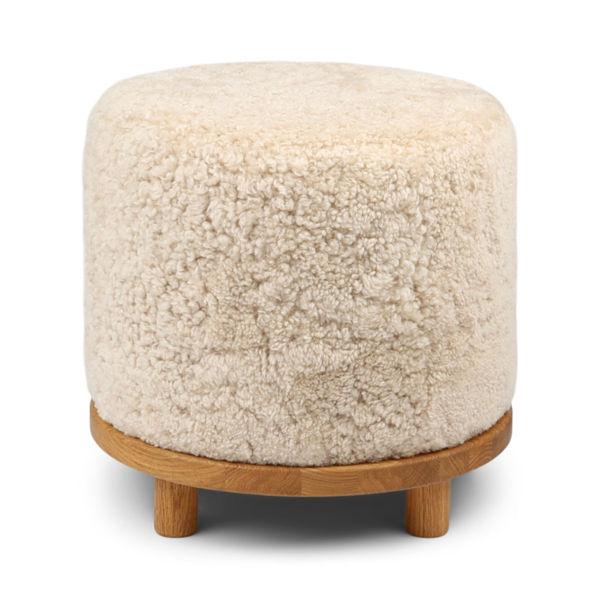 Simon Stool Pearl / Oak Legs