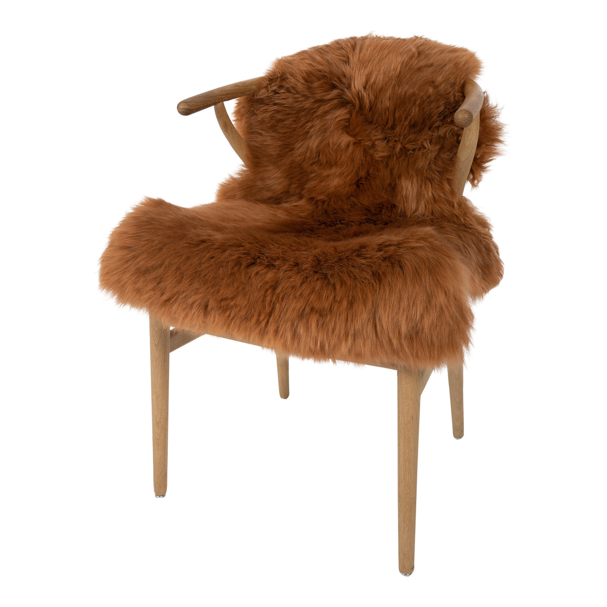 Merino Sheepskin Dyed | New Zealand | approx. 35 in Rusty Brown