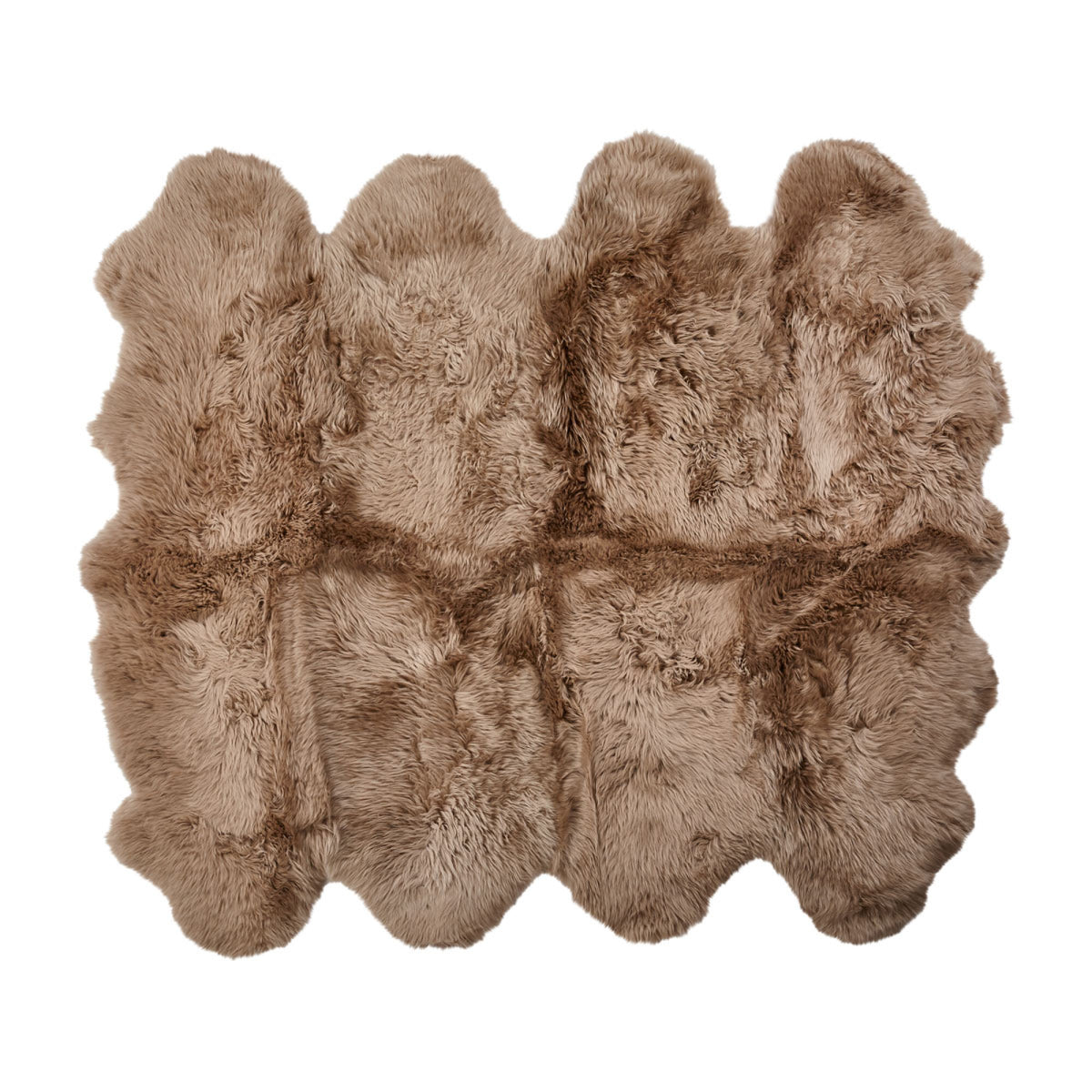New Zealand Sheepskin | Long Wool | Rug 71x84 in Taupe