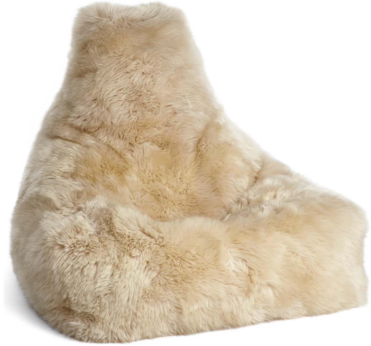 Sheepskin Bean Bag Chair | Long Wool Linen