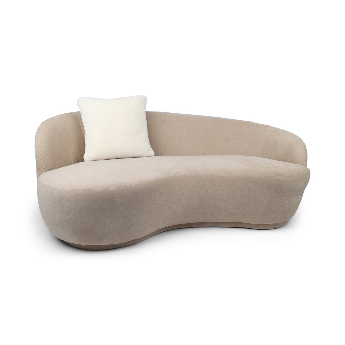 Premium Sheepskin Cushion | Long Wool | New Zealand | Doublesided White / 16x16 in