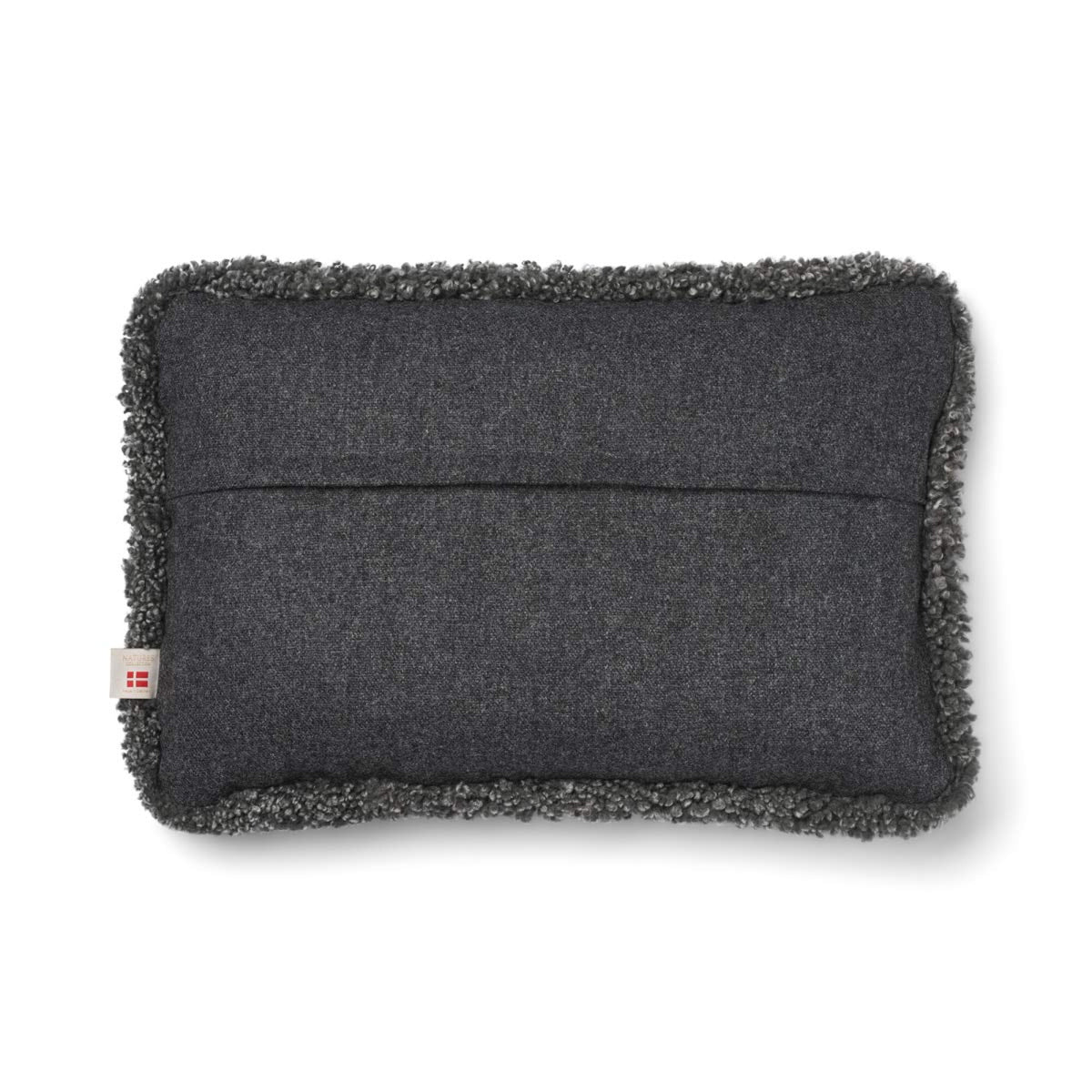 Short-Wool Sheepskin Cushion | SW trim | 20x20 in | 13x20 in Rock/Graphite / 13x20 in