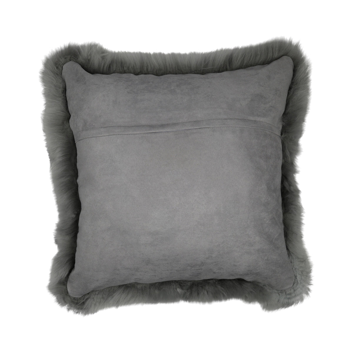 Sheepskin Cushion | Long Wool | New Zealand | Square Light Grey