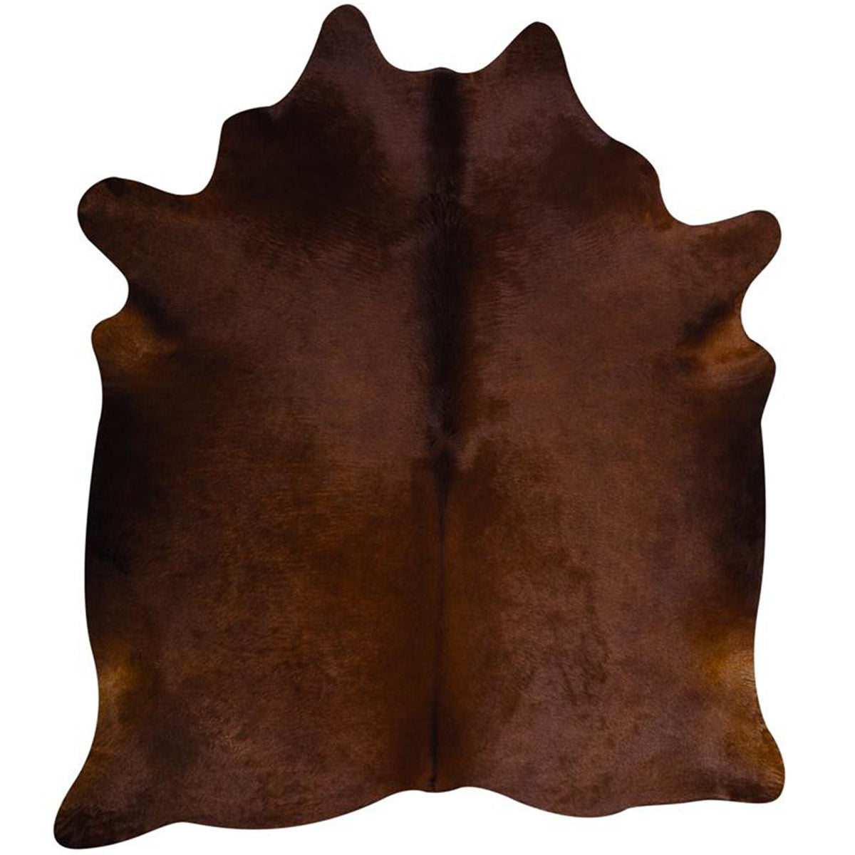 Premium Natural Cowhides | Unique, Stylish, and Sustainable | Brazil Natural Dark Brown / 71x87 in
