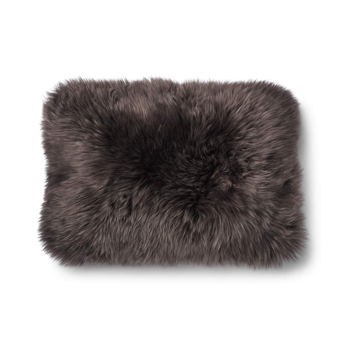 Long-Wool Sheepskin Cushion | 20x20 in | 13x20 in Brown/Walnut / 13x20 in