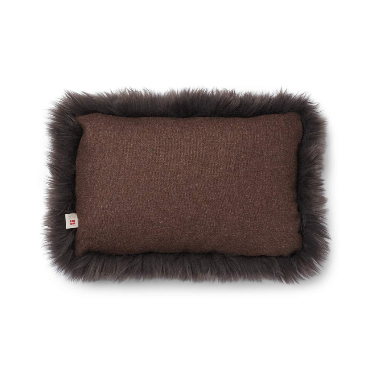 Long-Wool Sheepskin Cushion | 20x20 in | 13x20 in Brown/Walnut / 13x20 in