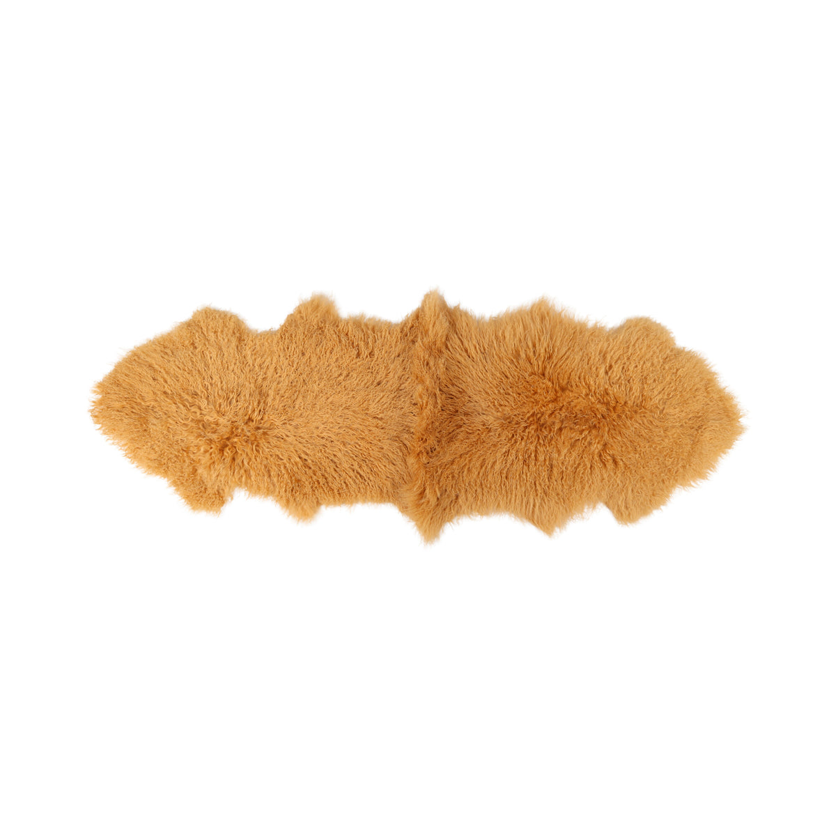 Double Mongolian Sheepskin | 59 x 22 in Imperial Yellow