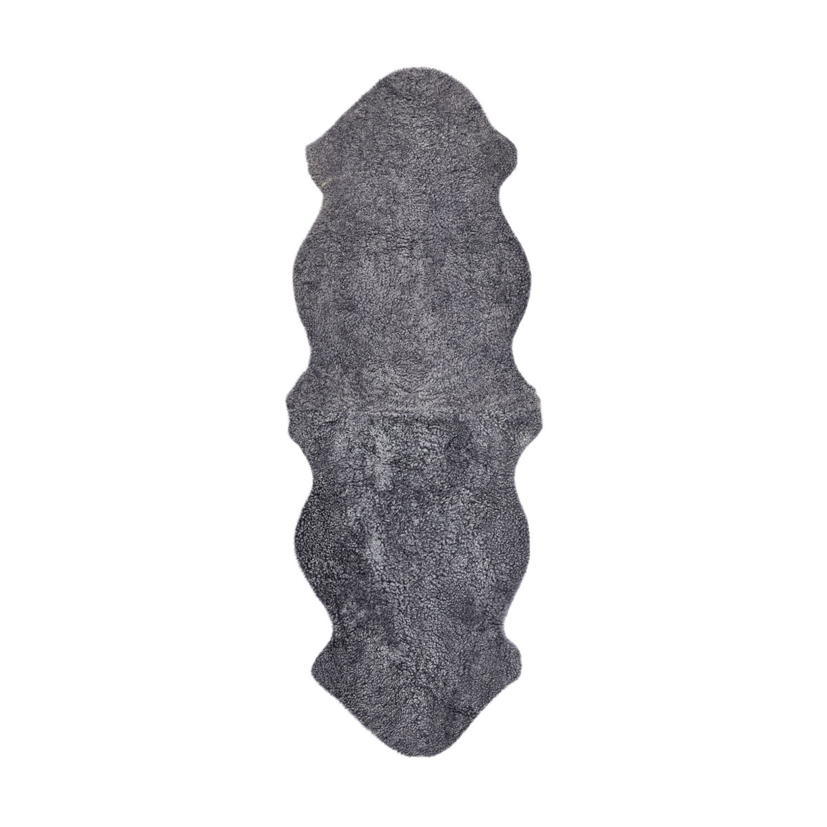 New Zealand Sheepskin | Short Curly Wool | Rug 71x24 in Light Grey Snow Top
