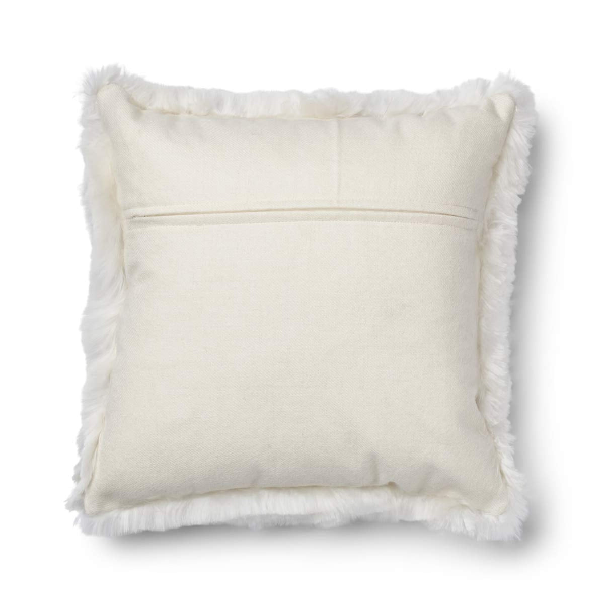 Alpaca Cushion | Long Wool White / 16x16 in