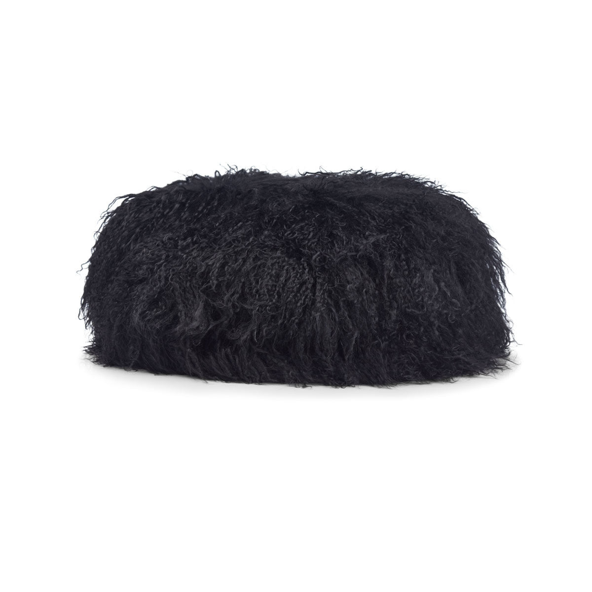 Long Wool Sheepskin Seat Cover Black