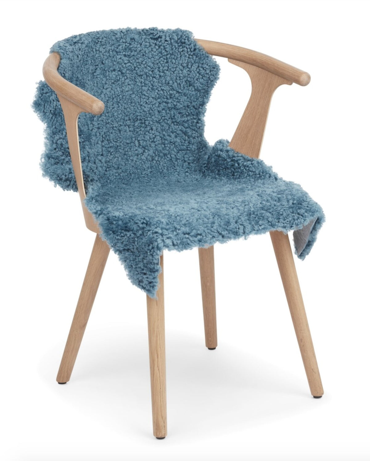 New Zealand Sheepskin | Short Wool | Dyed | 35 in Coral Blue