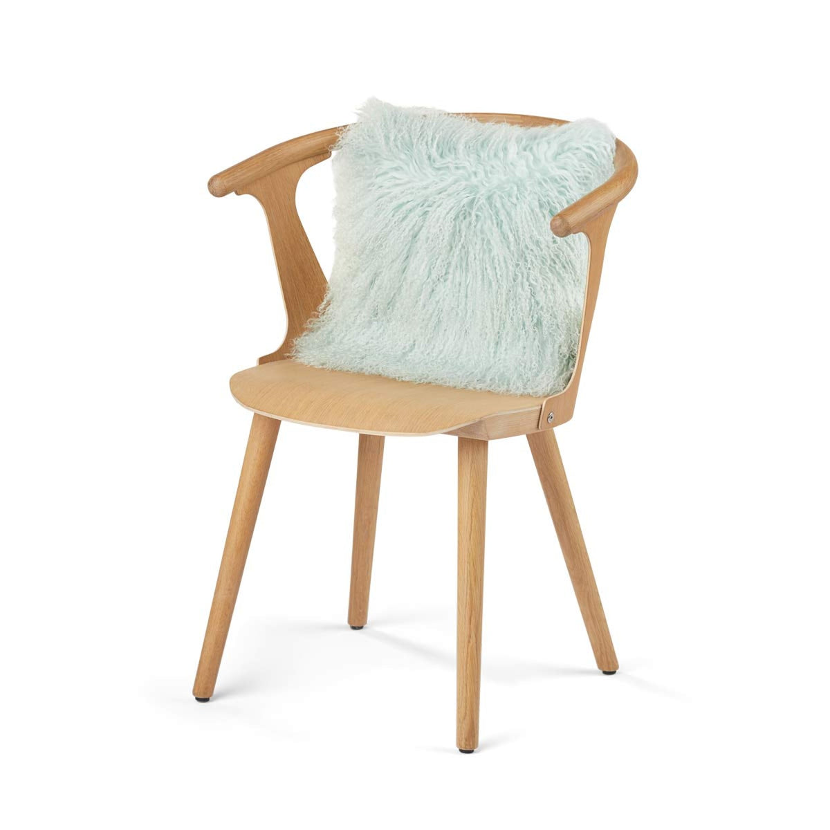 Sheepskin Cushion | Tibet | 16x16 in Mint