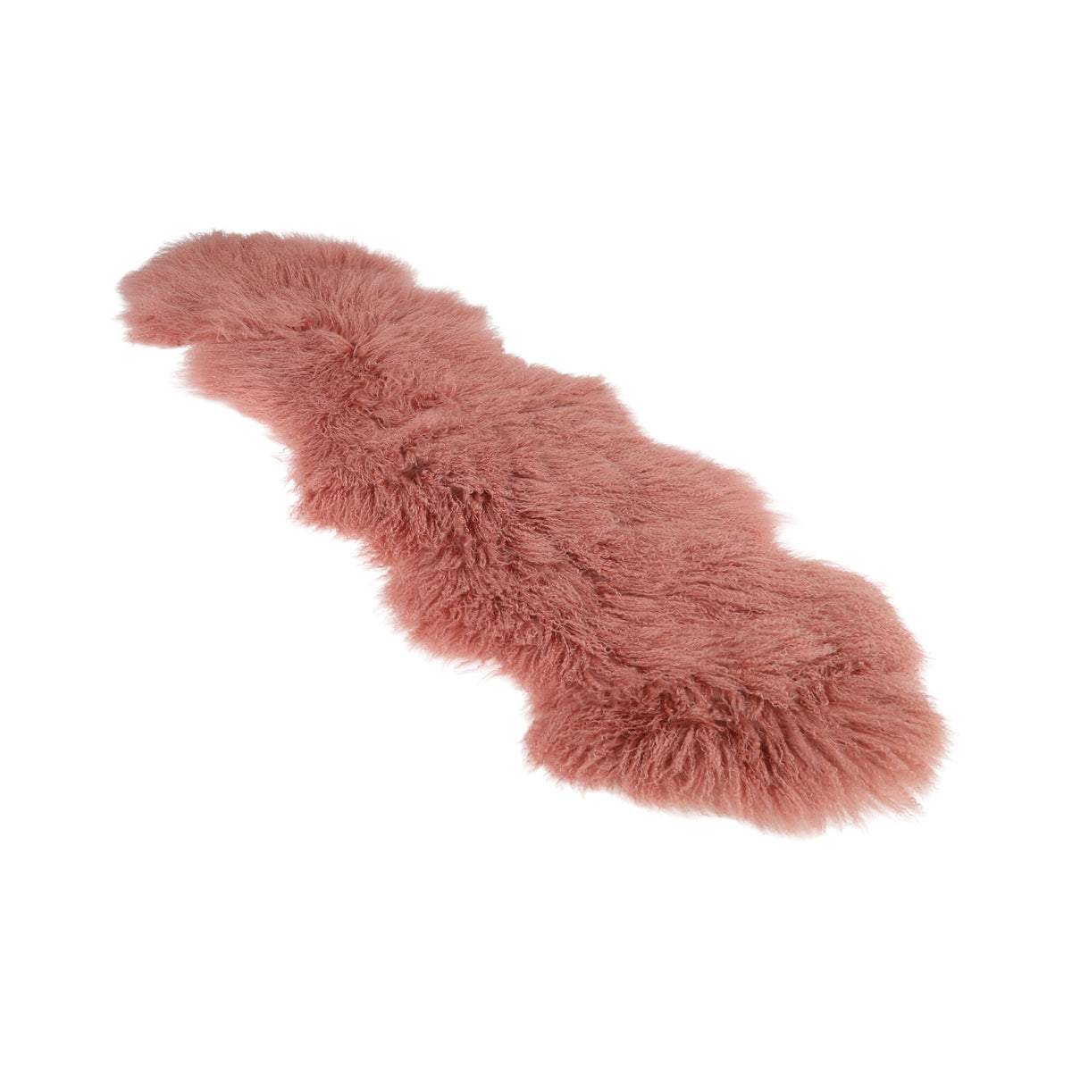 Double Mongolian Sheepskin | 59 x 22 in Rosa