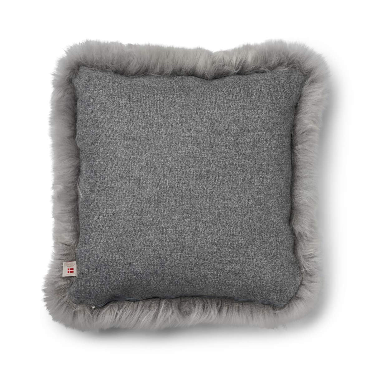 Long-Wool Sheepskin Cushion | 20x20 in | 13x20 in Stone/Light Grey / 20x20 in