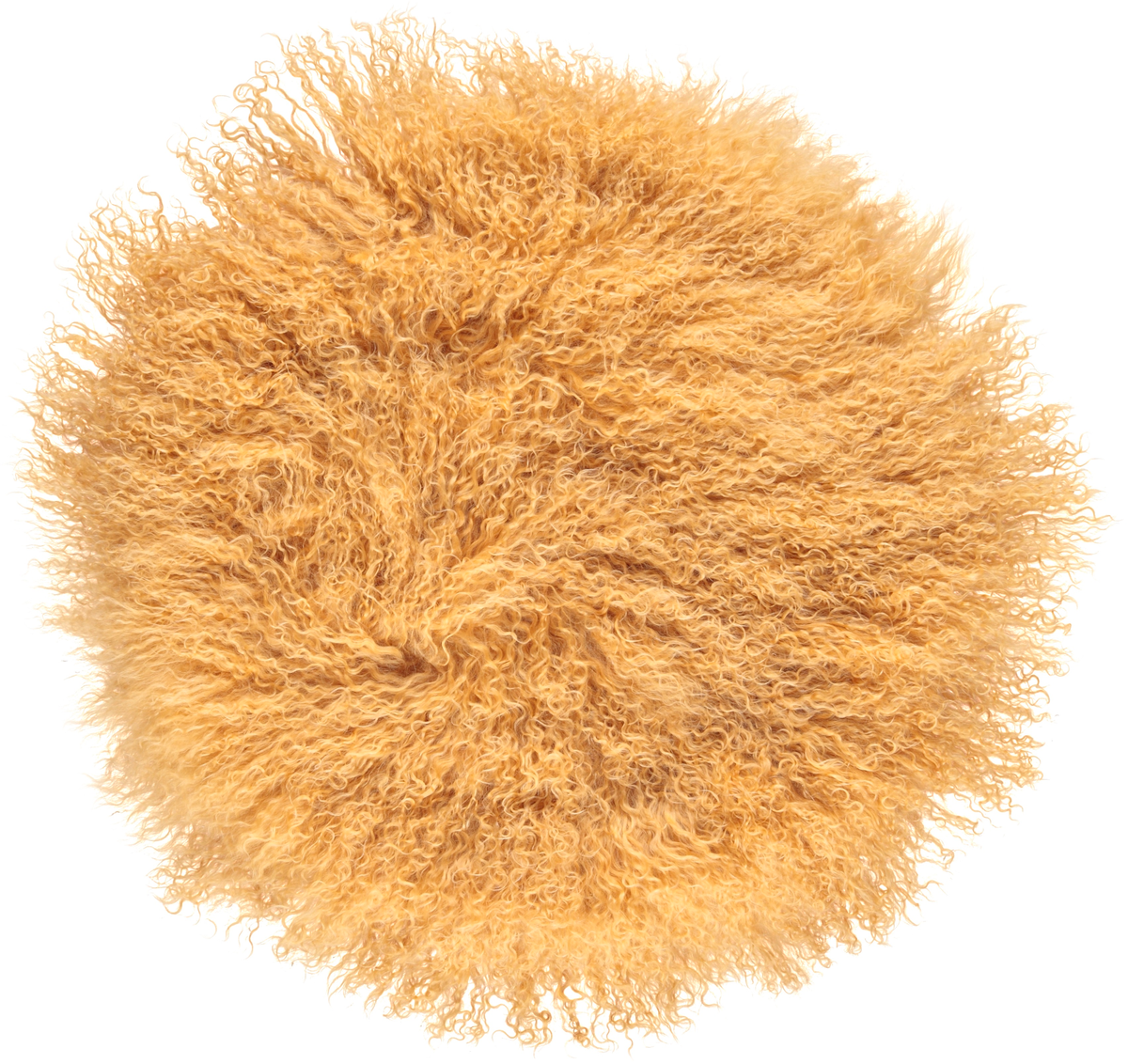 Curly Cake Cushion | D15 in | 18 in | 24 in Imperial Yellow / D18 in