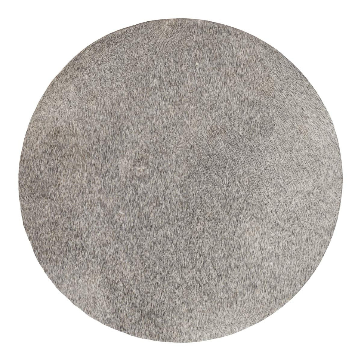 Brazilian Cowhide Placemat | D15 in Natural Grey