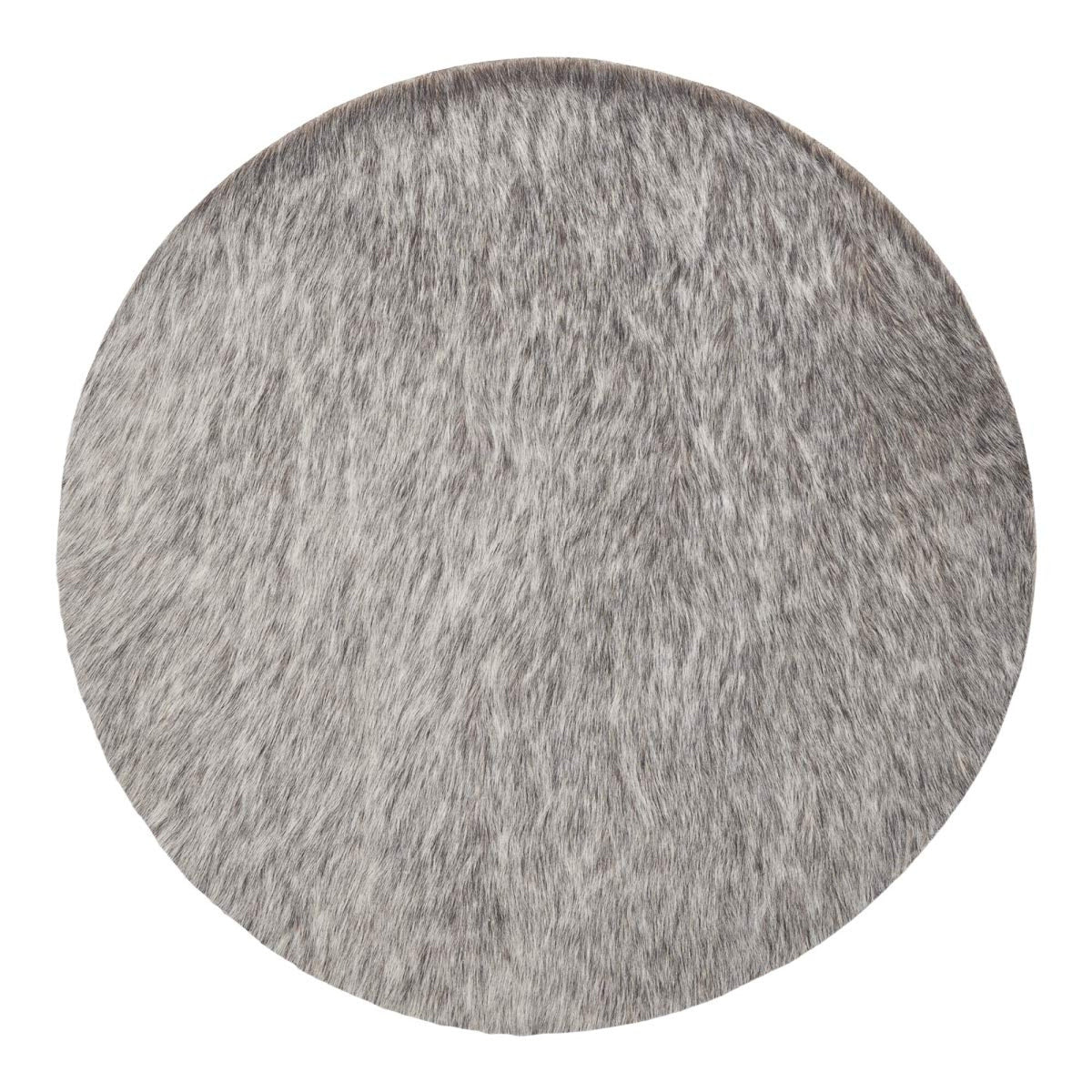 Brazilian Cowhide Placemat | D15 in Natural Grey