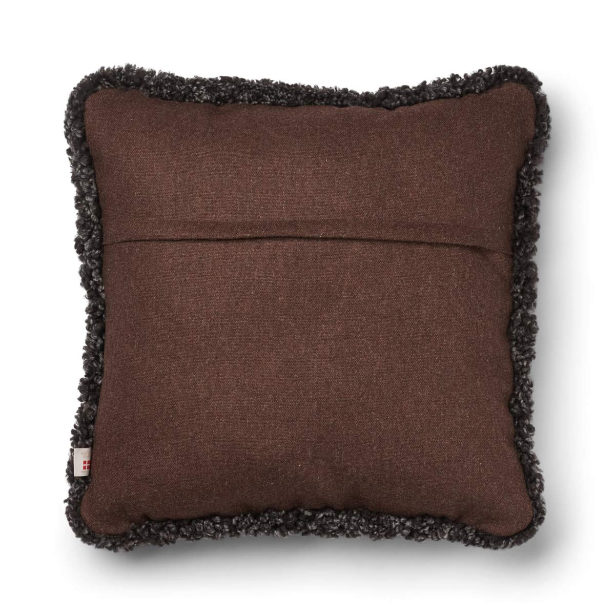 Short-Wool Sheepskin Cushion | SW trim | 20x20 in | 13x20 in Brown/Cappuccino / 20x20 in