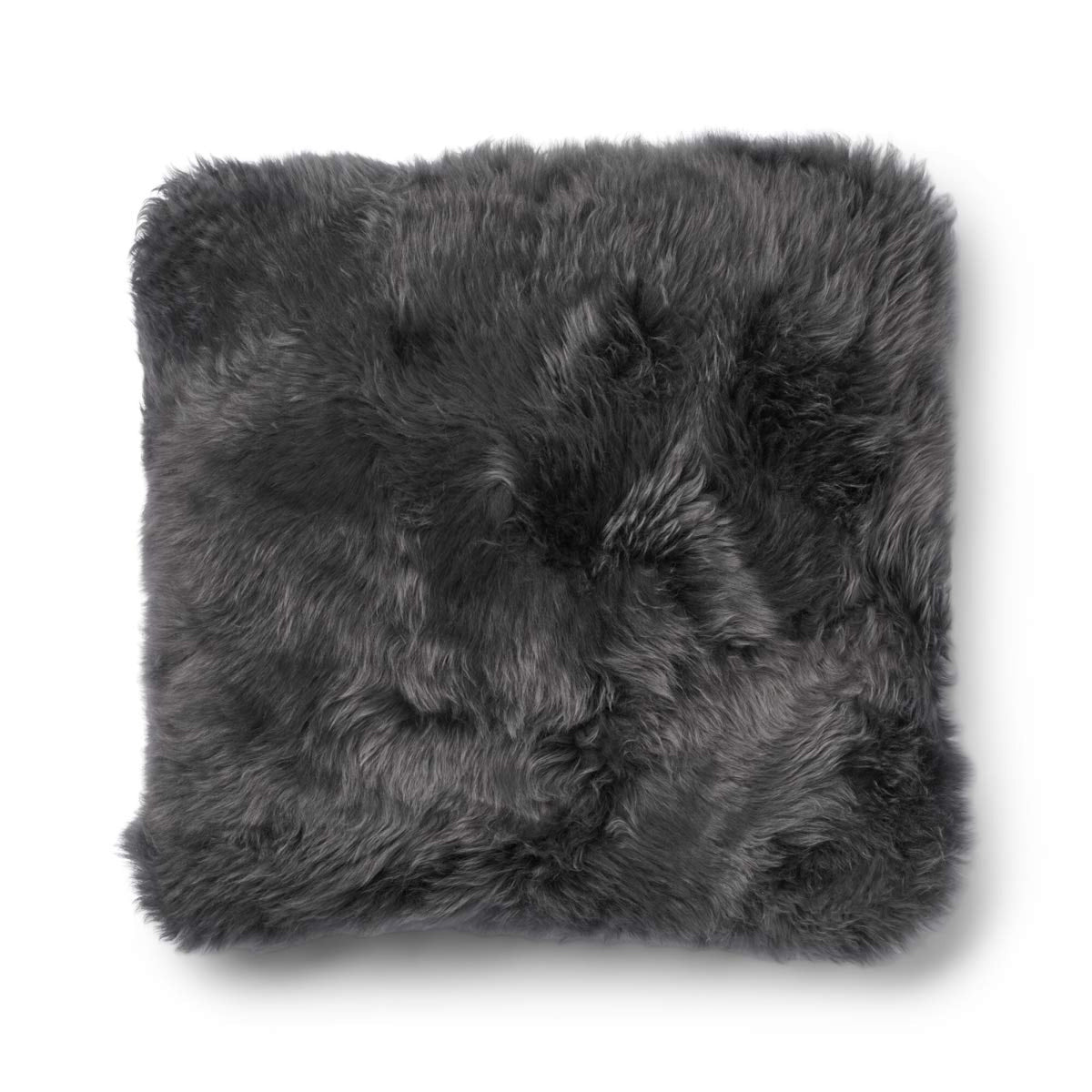 Long-Wool Sheepskin Cushion | 20x20 in | 13x20 in Rock/Steel / 20x20 in