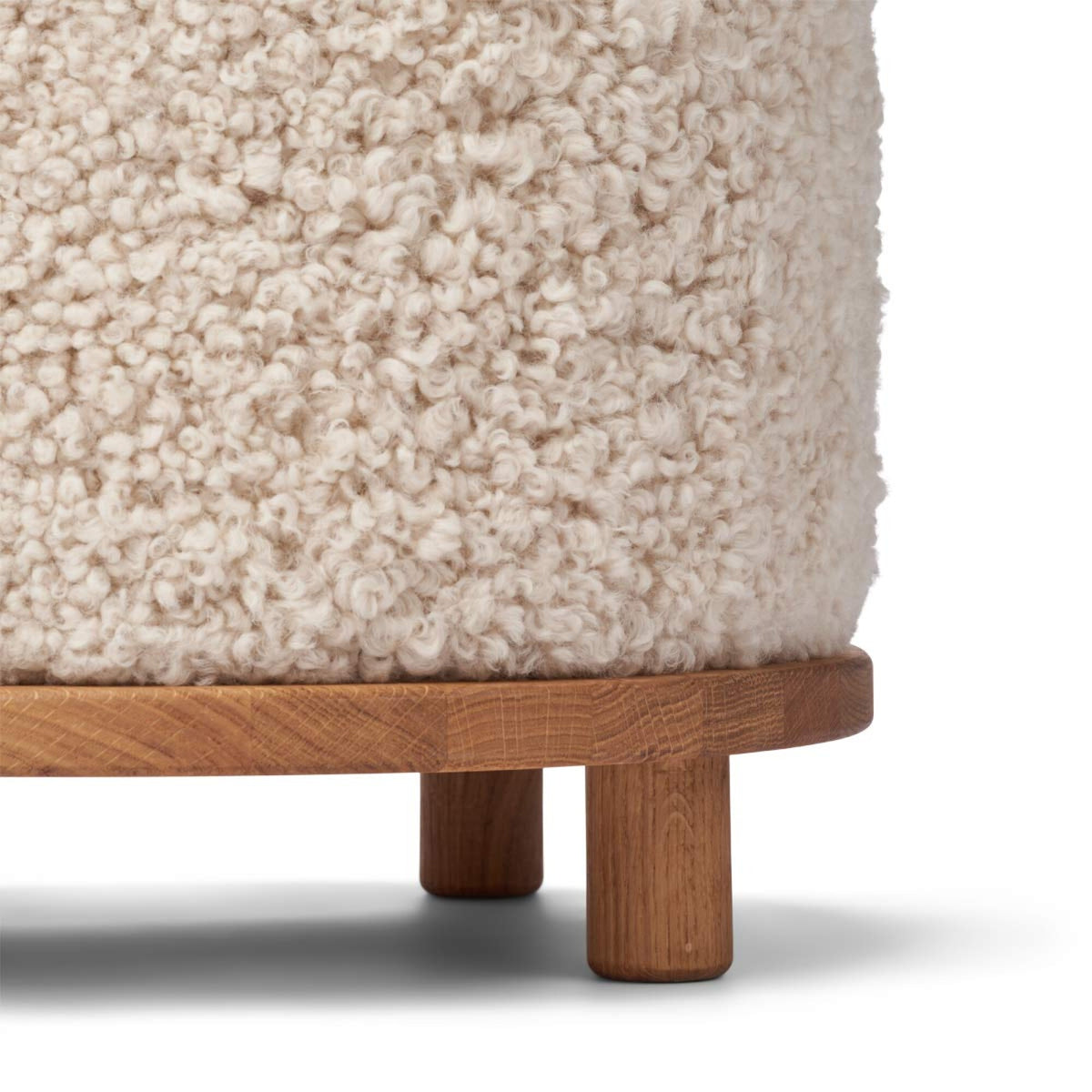 Simon Stool Pearl / Oak Legs