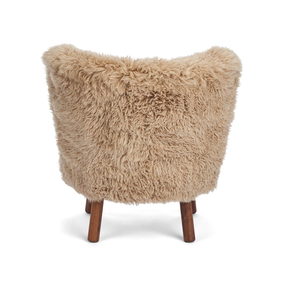 Emily Lounge Chair | Long Wool Honey / Walnut Legs