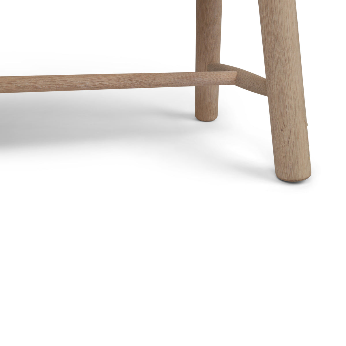 Cowhide Bench Brown/White / Oak Legs