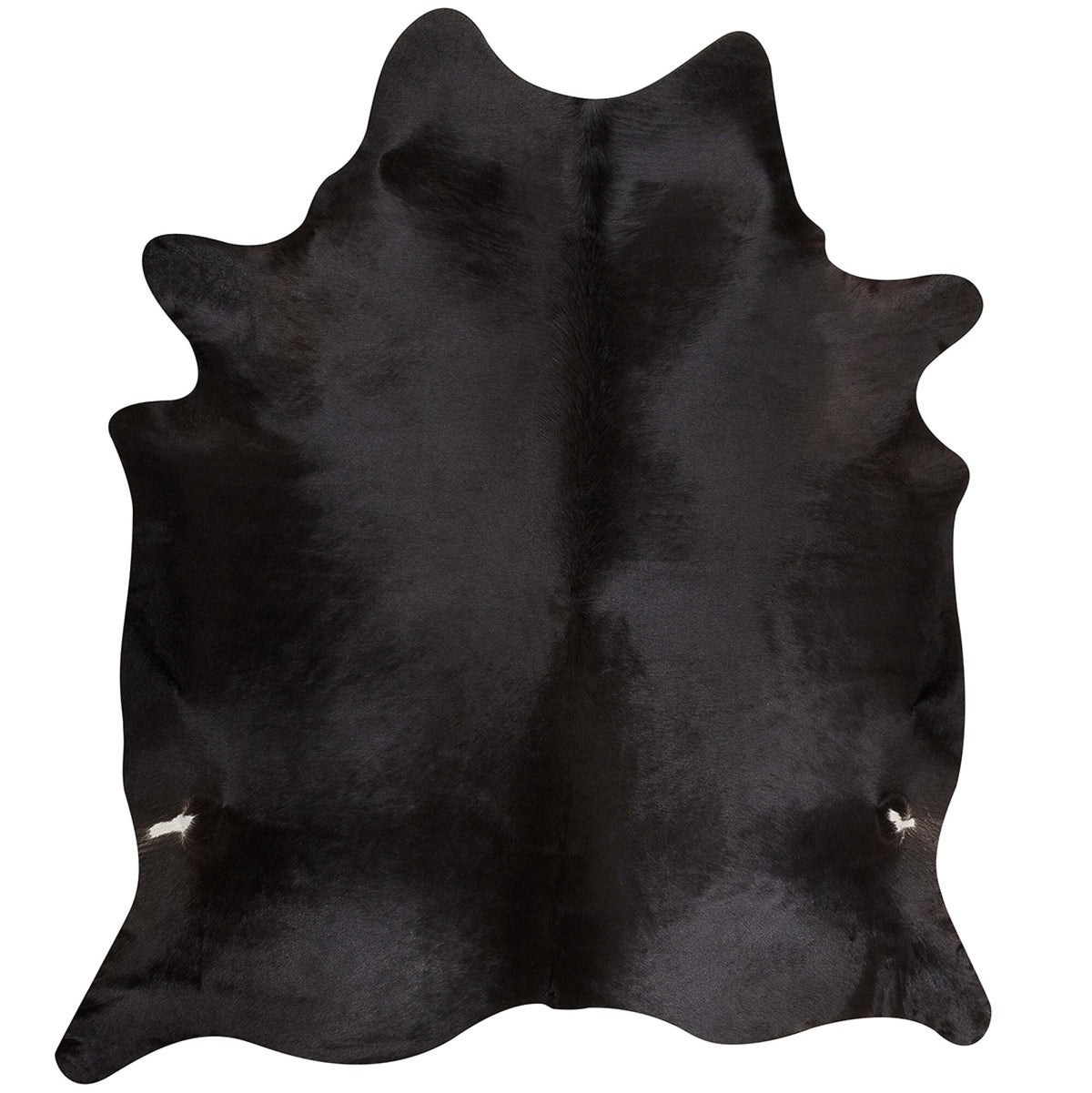 Premium Natural Cowhides | Unique, Stylish, and Sustainable | Brazil Solid Black / 71x87 in