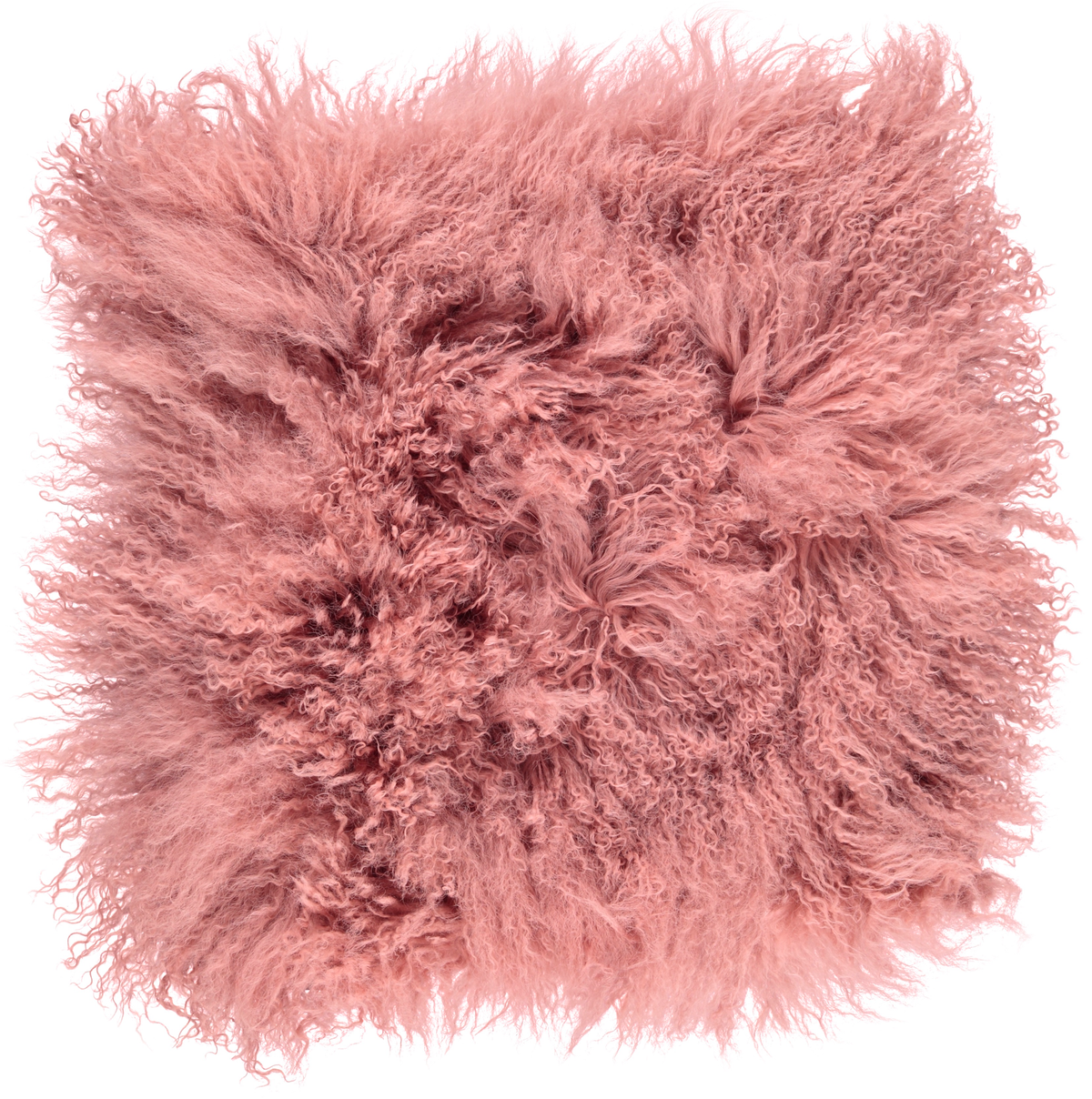 Curly Cushion | 16x16 in Old Rose