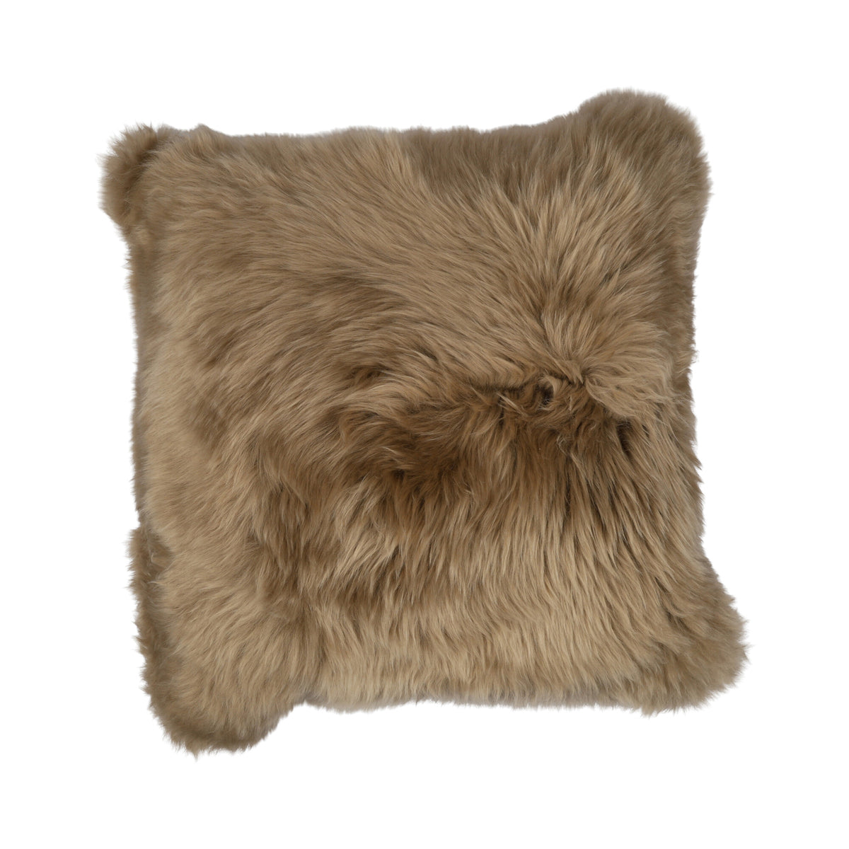 Sheepskin Cushion | Long Wool | New Zealand | Square Taupe