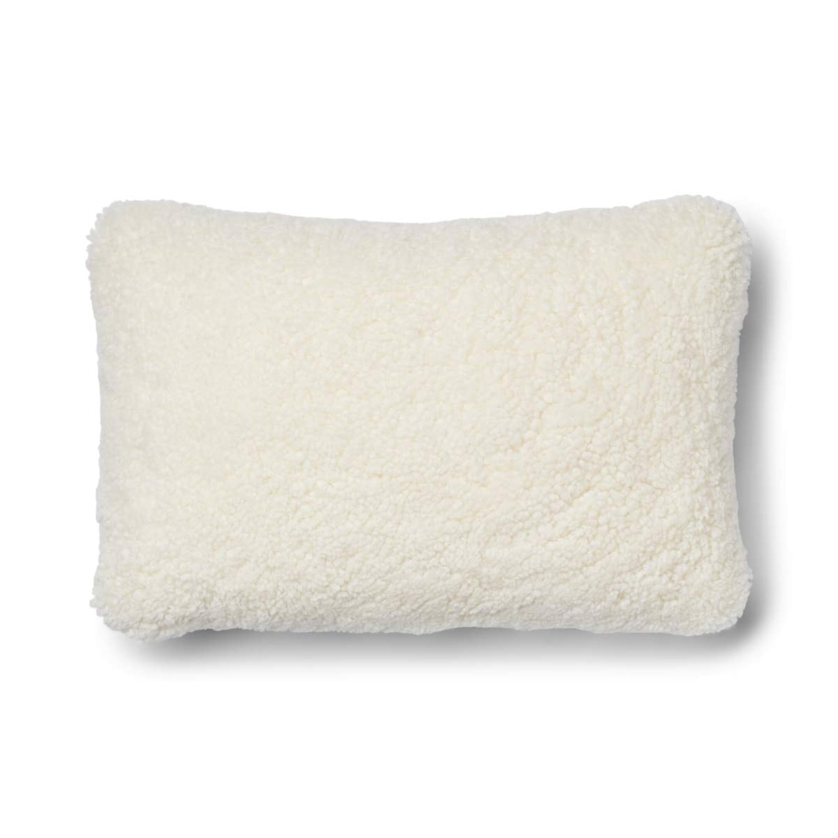 Short-Wool Sheepskin Cushion | 20x20 in | 13x20 in Silver/Ivory / 13x20 in