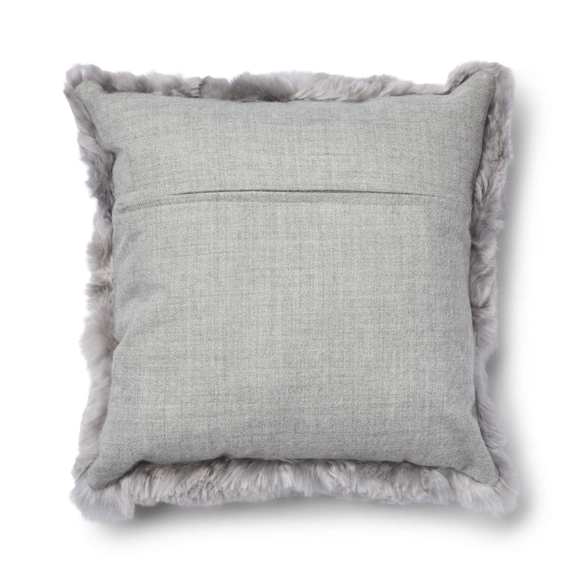 Alpaca Cushion | Long Wool Ash Grey / 16x16 in