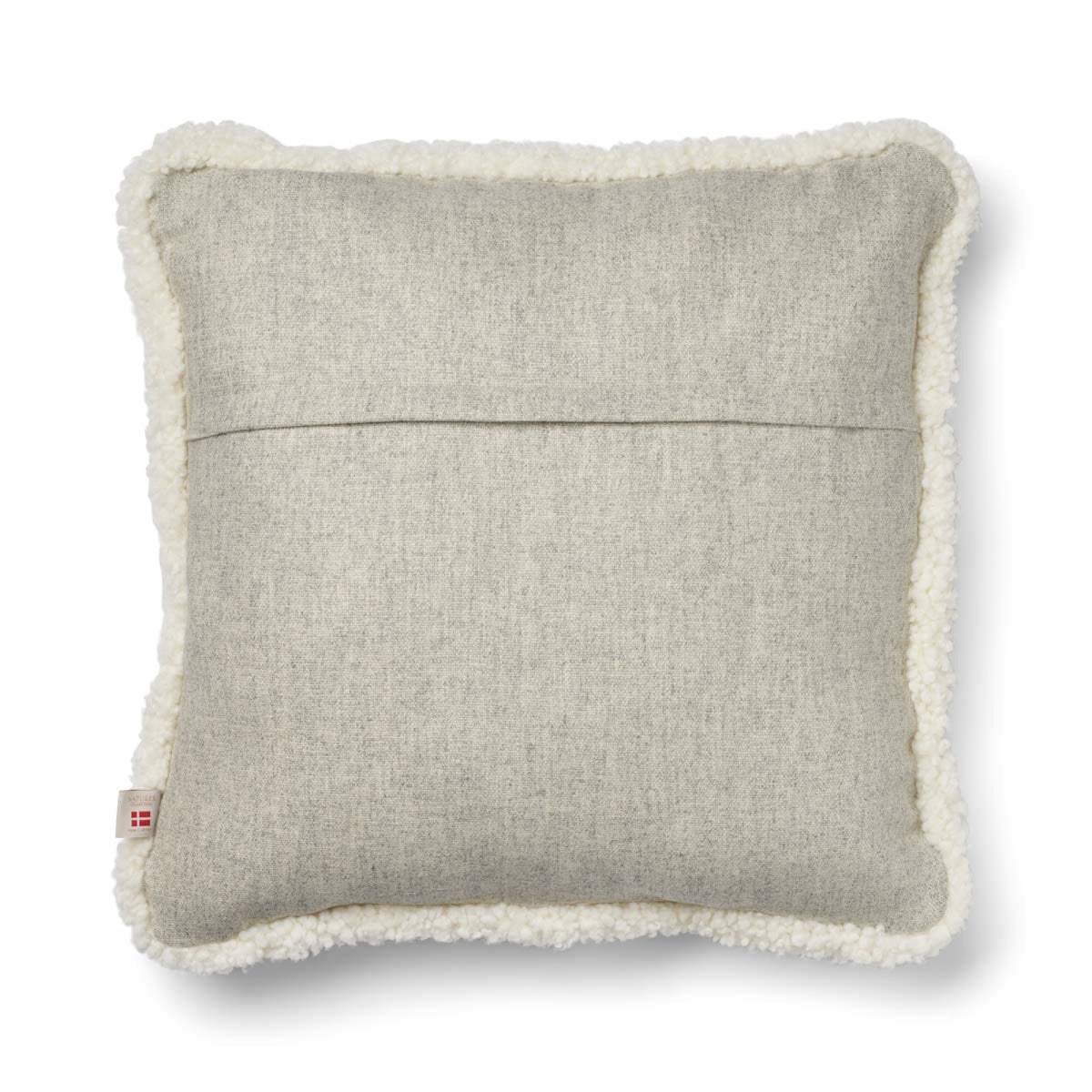 Short-Wool Sheepskin Cushion | SW trim | 20x20 in | 13x20 in Silver/Ivory / 20x20 in
