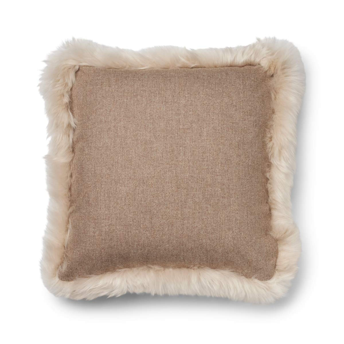 Wool Cushion | LW trim | 20x20 in | 13x20 in Beige/Linen / 20x20 in
