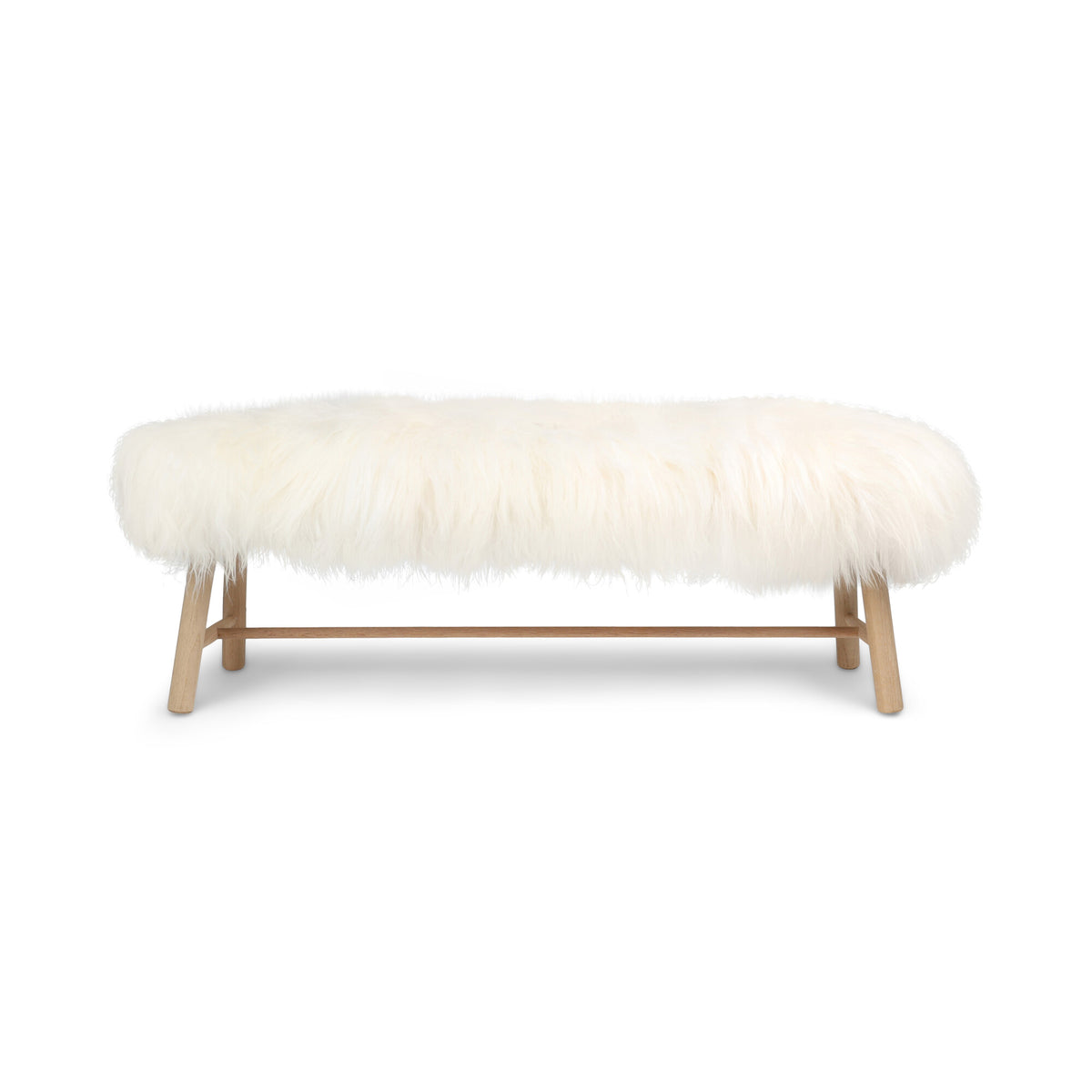 Bench with Icelandic Sheepskin | Oak Legs