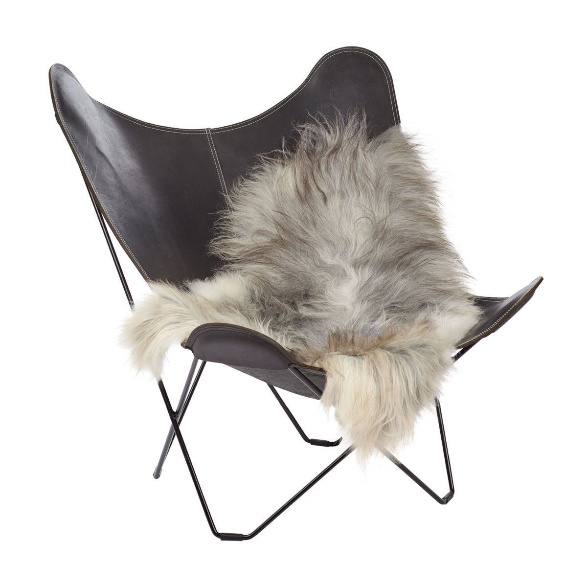 Icelandic Sheepskin | Long Wool | 47+ in Natural Grey