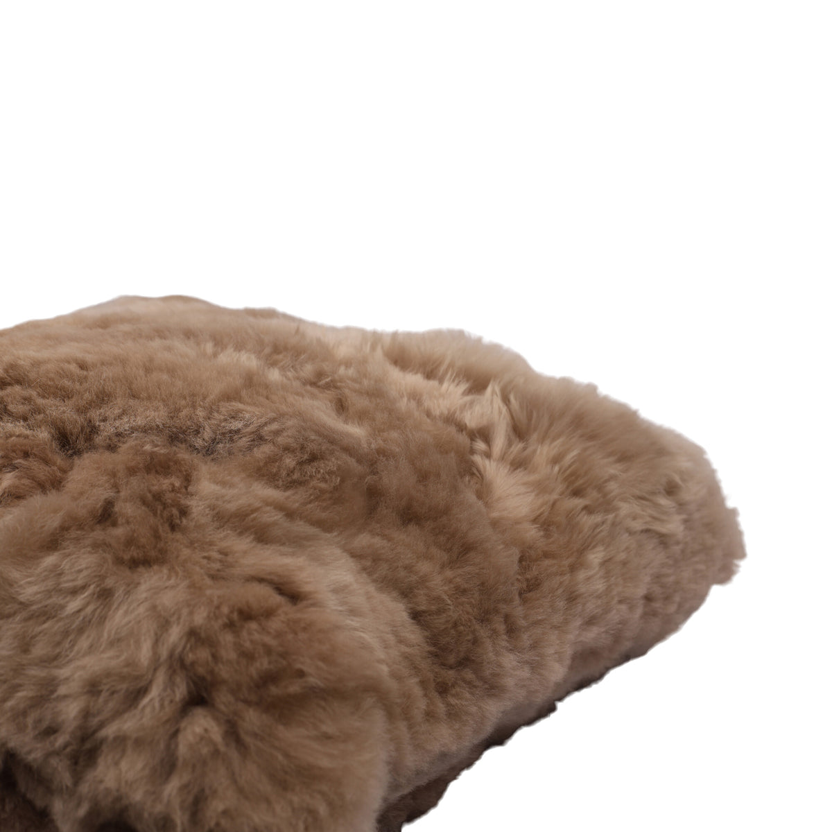 Alpaca Cushion | Doublesided | Short Wool Taupe / 16x16 in