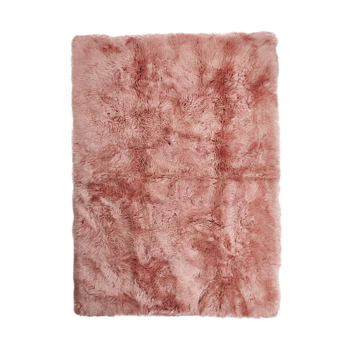 Long Wool Sheepskin Design Rug Rosa / 79x118 in