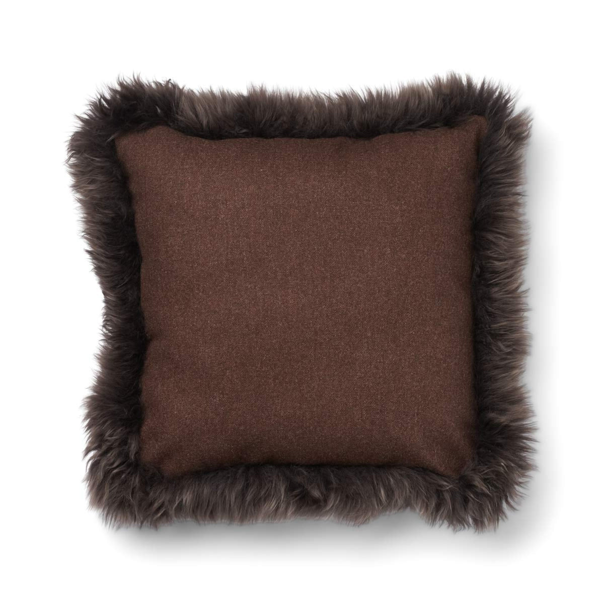 Wool Cushion | LW trim | 20x20 in | 13x20 in Brown/Walnut / 20x20 in