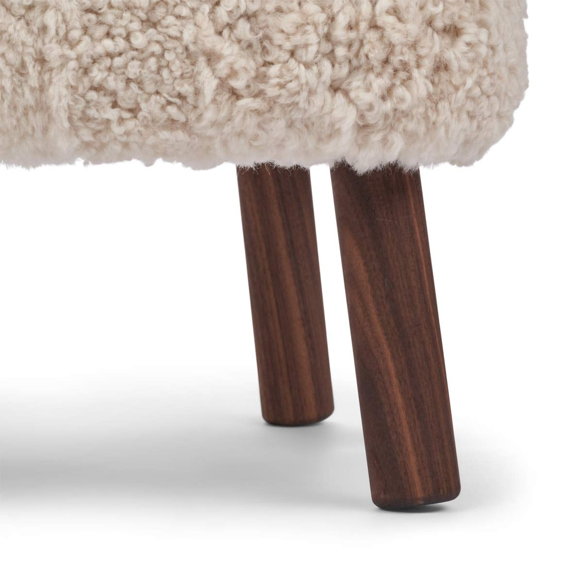 Emma Mini Foot Rest Pearl / Walnut Legs