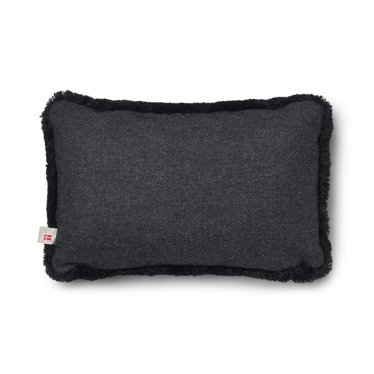 Short-Wool Sheepskin Cushion | 20x20 in | 13x20 in Charcoal/Black / 13x20 in