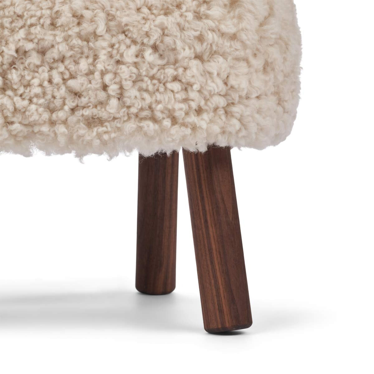 Emma Mini Lounge Chair Pearl / Walnut Legs