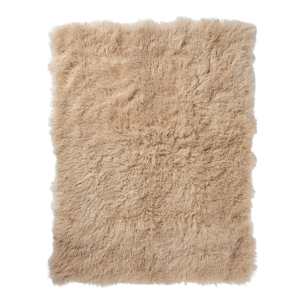 Throw of Curly Sheepskin | 55x71 in Light Honey